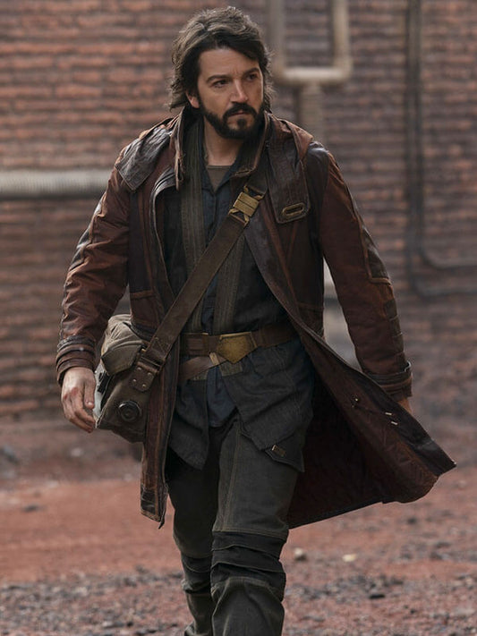 Cassian Andor Star Wars Andor Season 01 Brown Leather Trench Coat