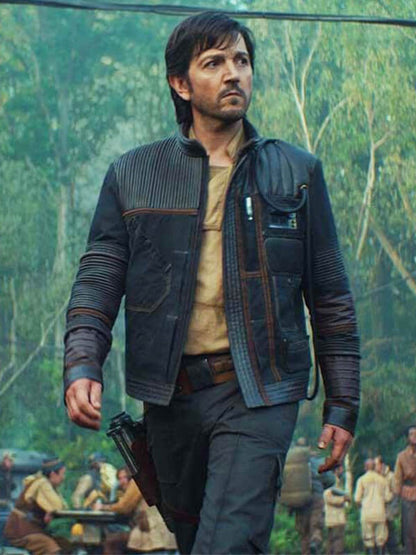Cassian Andor Star Wars Andor Season 02  Black Leather Jacket