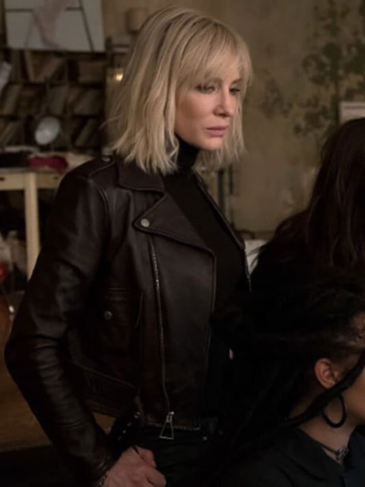 Cate Blanchett Black Leather Jacket