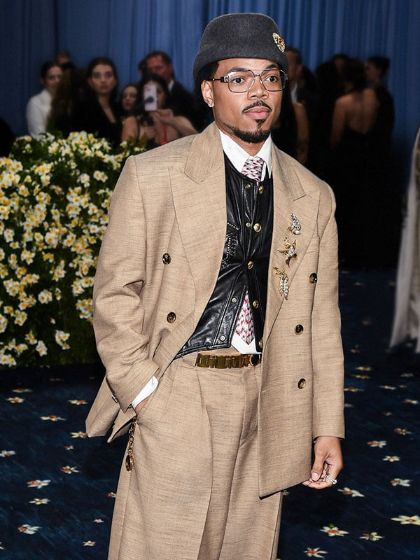 Chance The Reaper Met Gala 2025 Brown Blazer