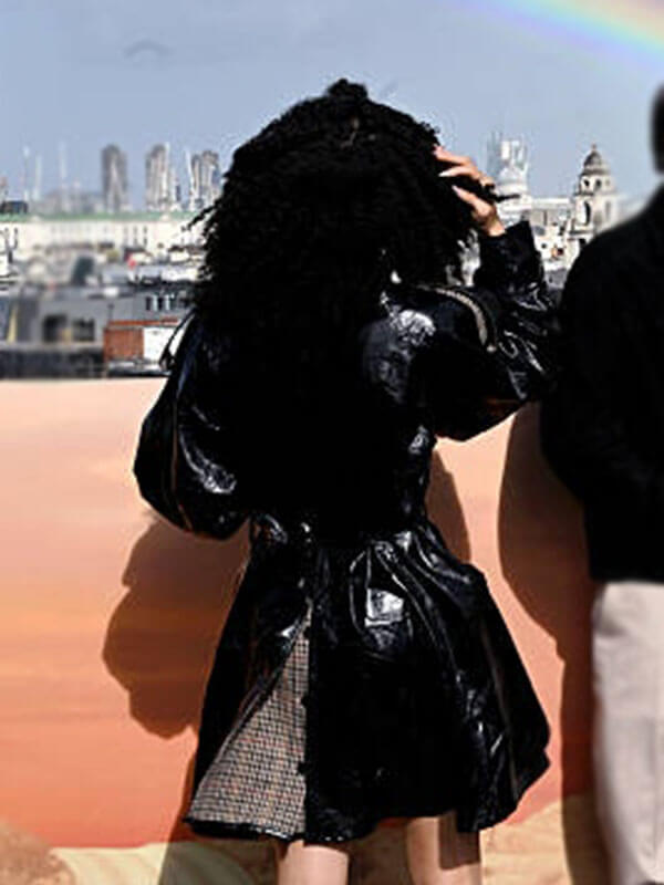 Chase Infiniti One Battle After Another Premiere Black Leather Trench Coat