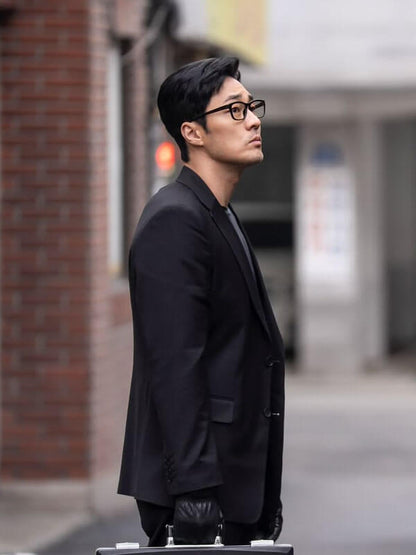 Chief Kim Agent Kim Reactivated Season 01 Black Cotton Blazer