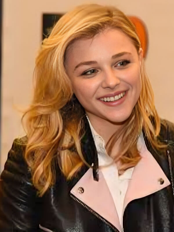 Chloe Grace Moretz Black Leather Jacket