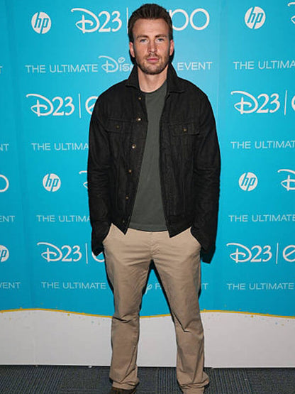 Chris Evans Disney D23 Expo Black Cotton Jacket