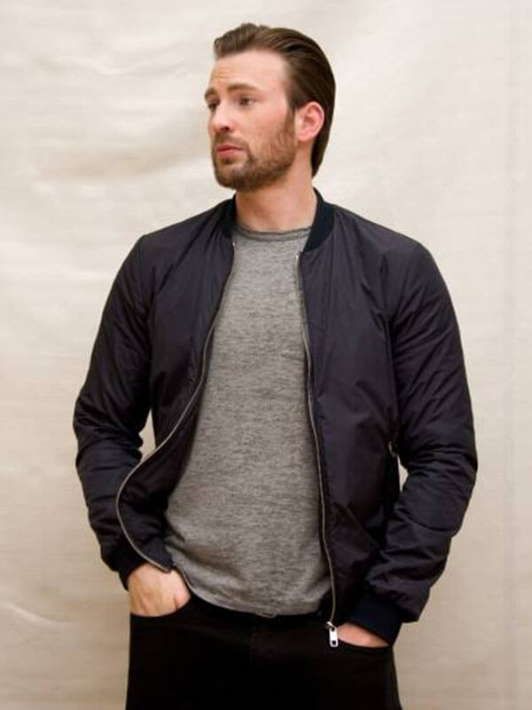 Chris Evans Gifted Press Black Parachute Jacket