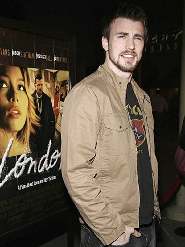 Chris Evans London Premiere Brown Canvas Jacket