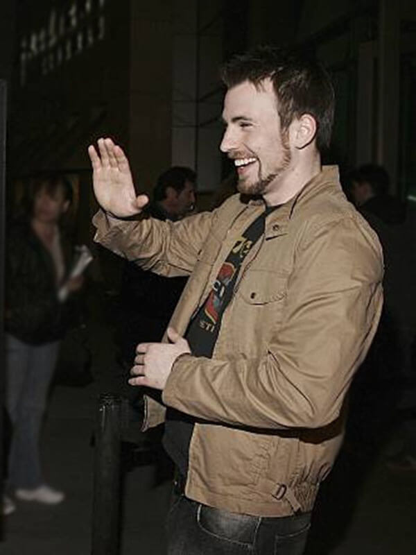 Chris Evans London Premiere Brown Canvas Jacket