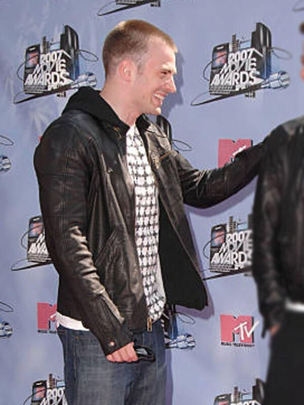 Chris Evans MTV Movie Awards 2007 Black Leather Jacket