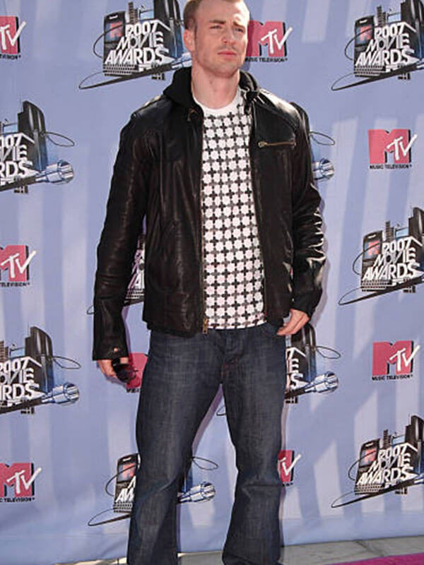 Chris Evans MTV Movie Awards 2007 Black Leather Jacket