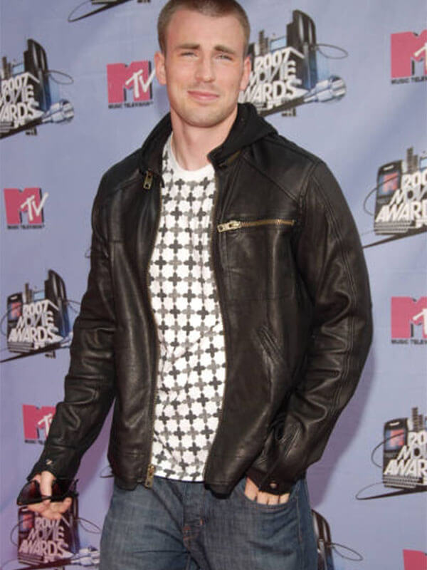 Chris Evans MTV Movie Awards 2007 Black Leather Jacket
