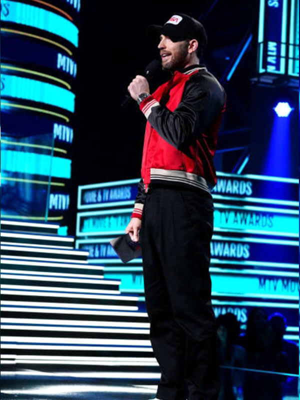 Chris Evans MTV Music Awards Red Bomber Jacket