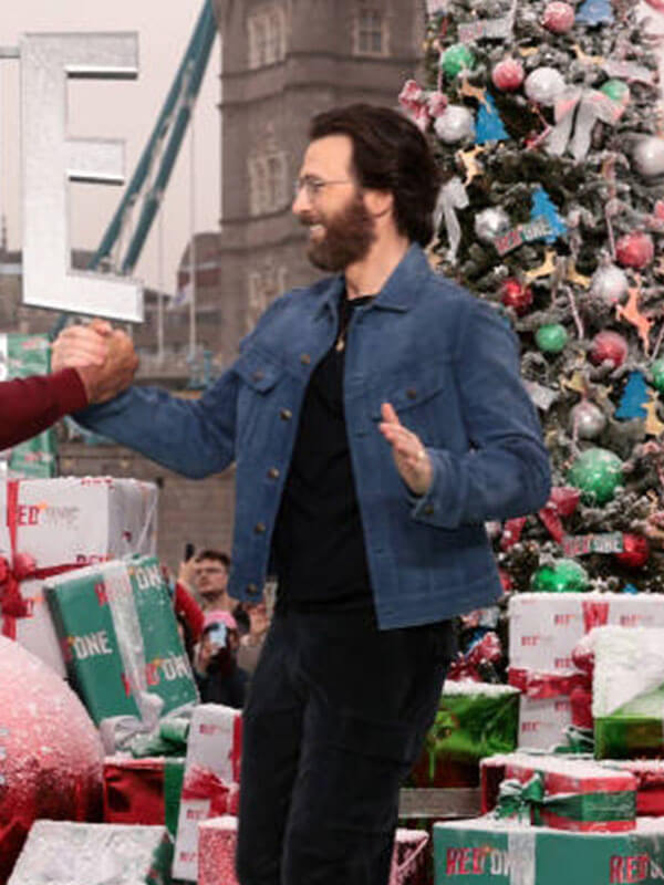 Chris Evans Red One Premiere Blue Denim Jacket 