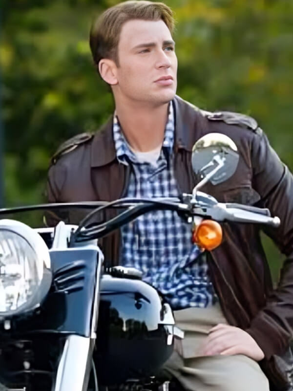 Chris Evans The Avengers  Brown Leather Jacket