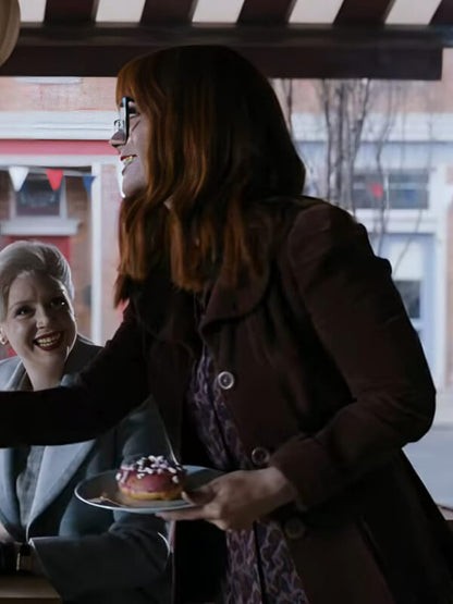 Christina Ricci Wednesday 2025 corduroy Coat 