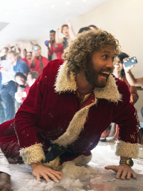 Clay Vanstone Office Christmas Party Santa Costume Coat