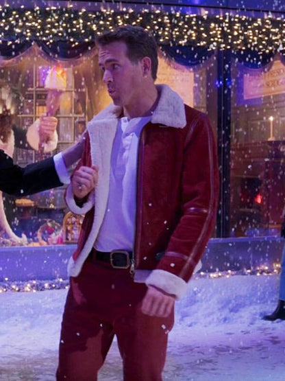 Clint Briggs Spirited Red Suede Christmas Jacket