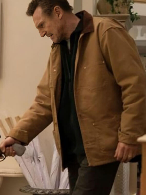Cold Pursuit 2019 Liam Neeson Cotton Tan Brown Jacket