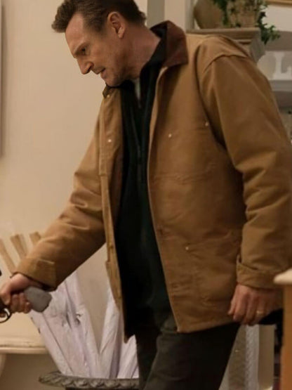 Cold Pursuit 2019 Liam Neeson Cotton Tan Brown Jacket