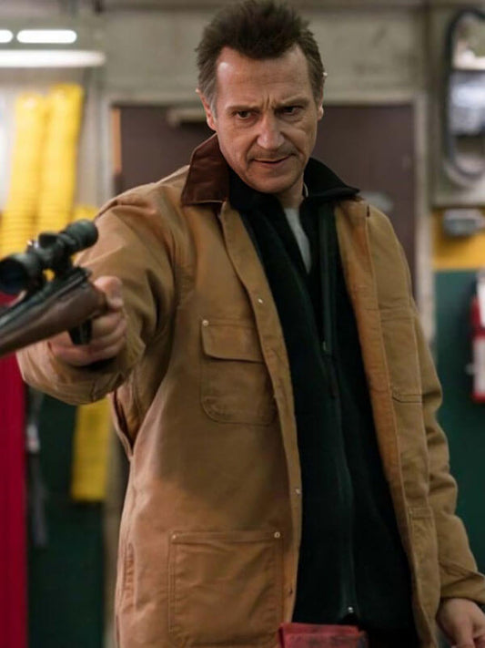 Cold Pursuit 2019 Liam Neeson Cotton Tan Brown Jacket