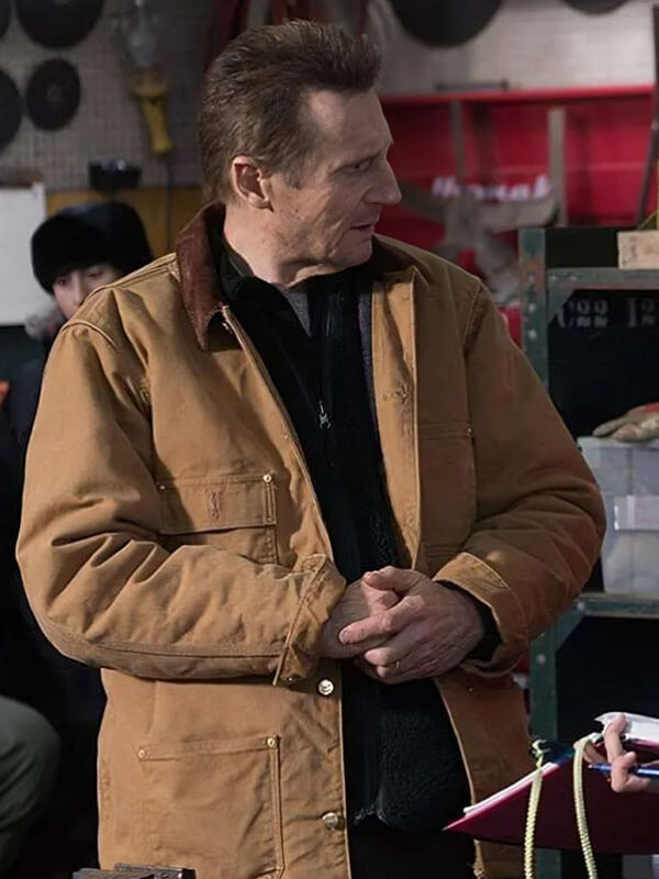 Cold Pursuit 2019 Liam Neeson Cotton Tan Brown Jacket
