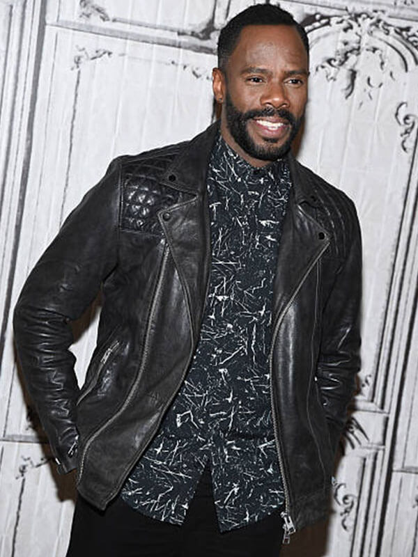 Coleman Domingo AOL Build Speaker Black Leather Jacket