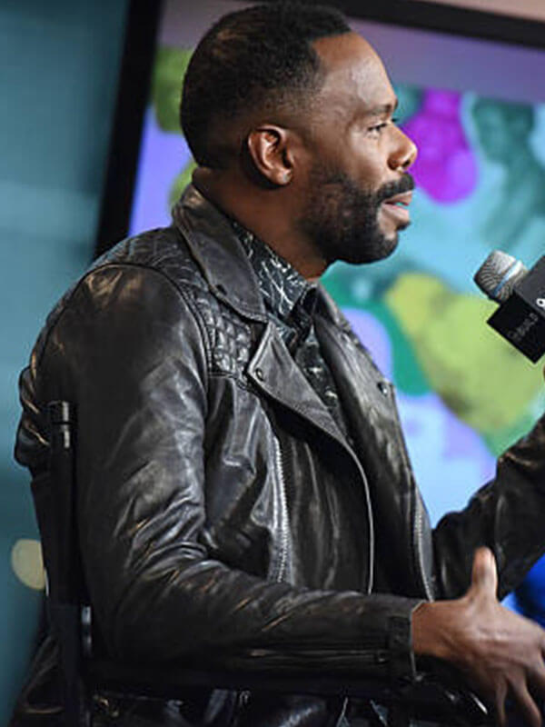 Coleman Domingo AOL Build Speaker Black Leather Jacket