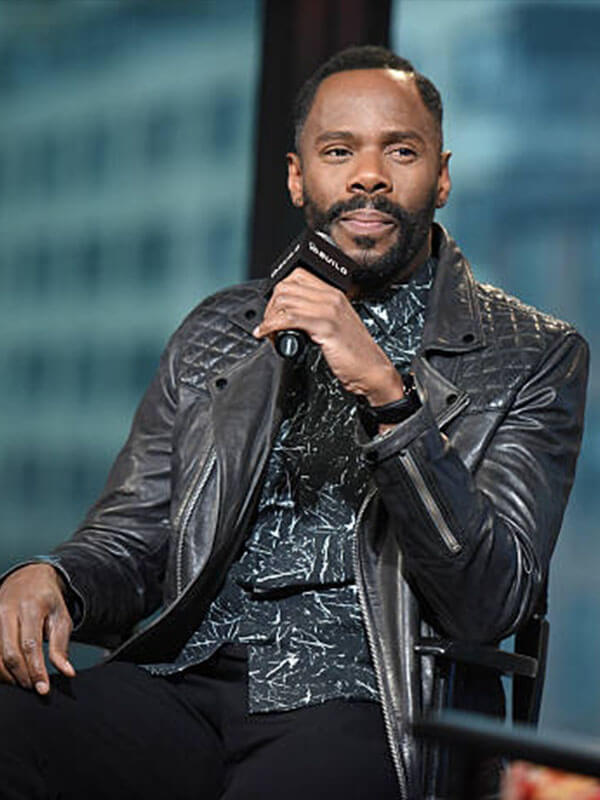 Coleman Domingo AOL Build Speaker Black Leather Jacket