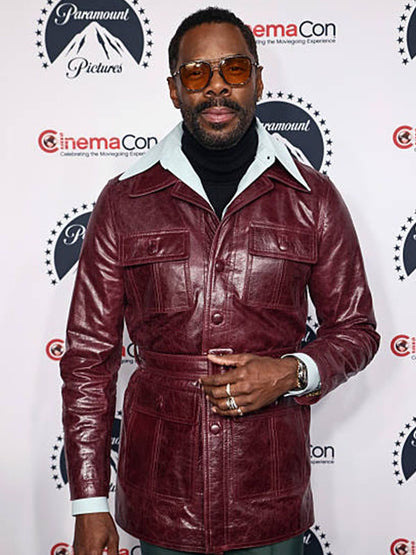 Coleman Domingo Comic Con Red Leather Jacket
