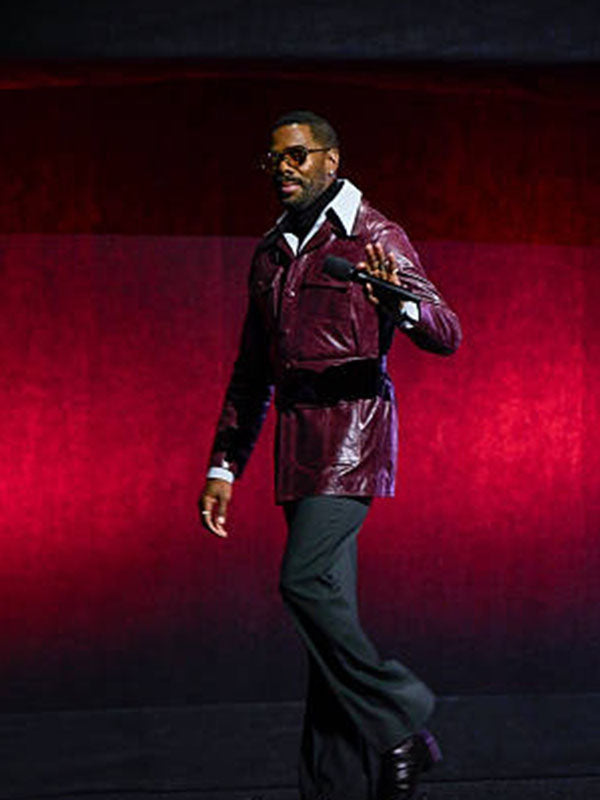 Coleman Domingo Comic Con Red Leather Jacket