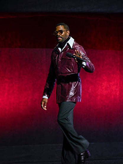 Coleman Domingo Comic Con Red Leather Jacket