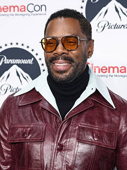 Coleman Domingo Comic Con Red Leather Jacket