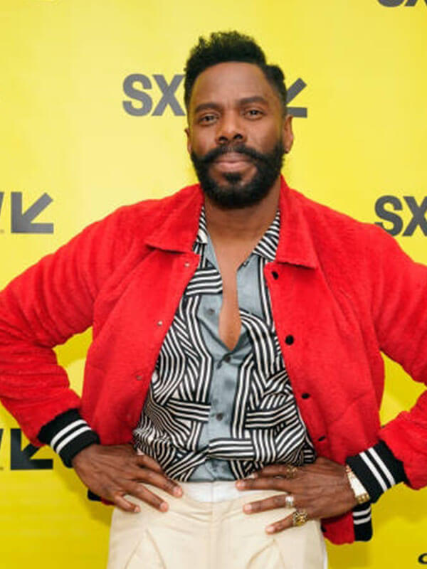 Coleman Domingo First Match Premiere Red Wool Jacket