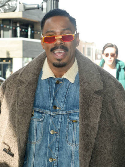 Coleman Domingo Newyork Sighting Brown Wool Coat