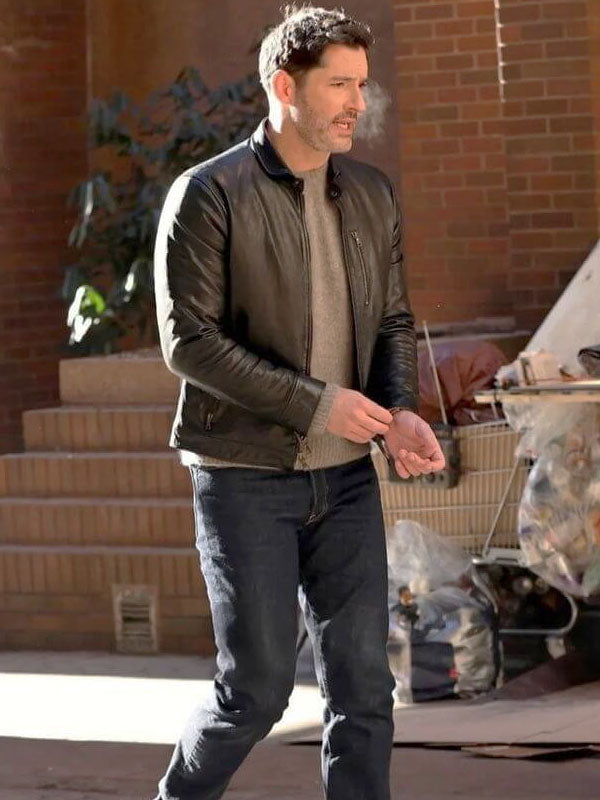 Colin Glass CIA Season 01 Black Leather Jacket