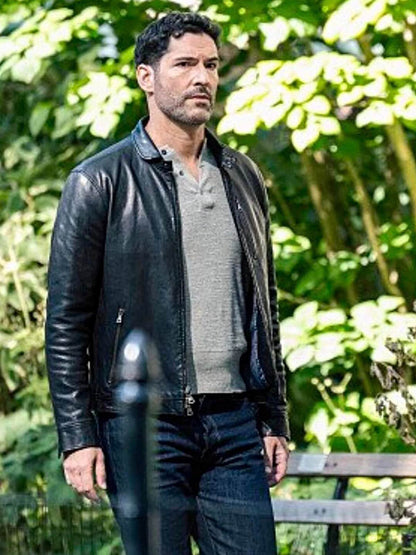 Colin Glass CIA Season 01 Black Leather Jacket