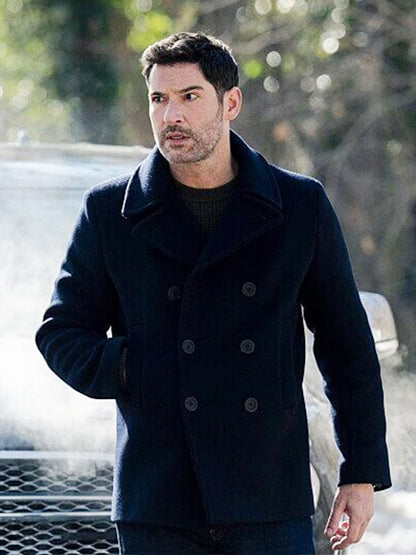 Colin Glass CIA Season 01 Blue Wool Coat