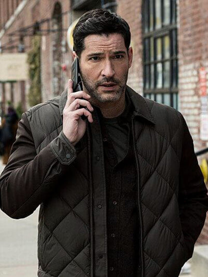 Colin Glass CIA Season 01 Brown Quilted Jacket