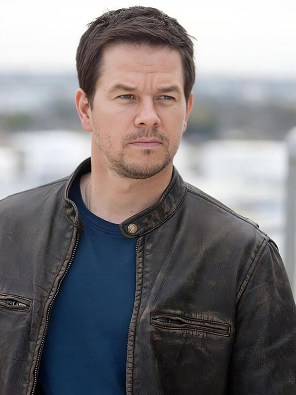  Contraband 2012 Mark Wahlberg Brown Waxed Leather Jacket