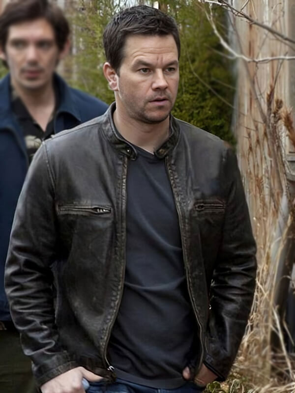  Contraband 2012 Mark Wahlberg Brown Waxed Leather Jacket