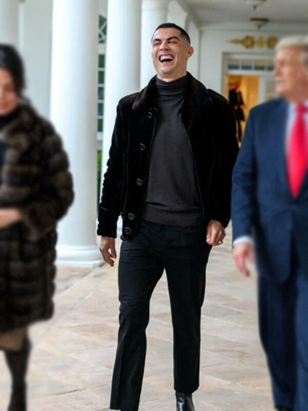 Cristiano Ronaldo American Event Black Velvet Jacket