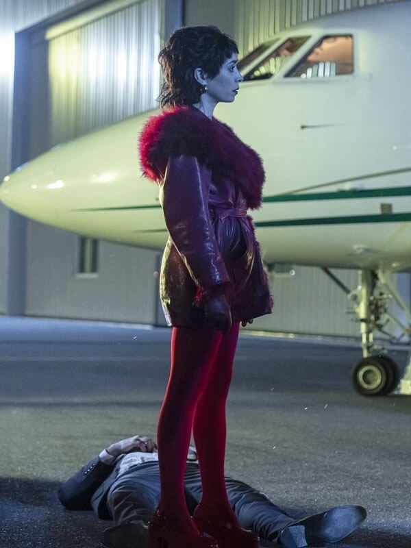 Cristin Milioti The Penguin Season 01  Red Trench Coat