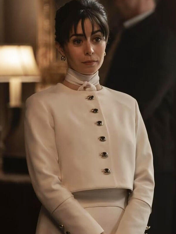 Cristin Milioti The Penguin Season 01 White Cropped Jacket