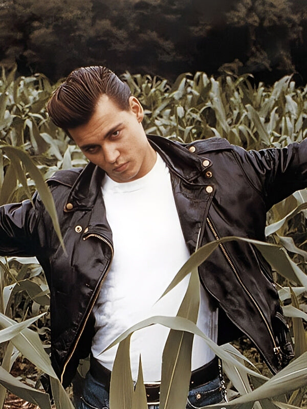  Cry Baby 1990 Johnny Depp Black Leather jacket
