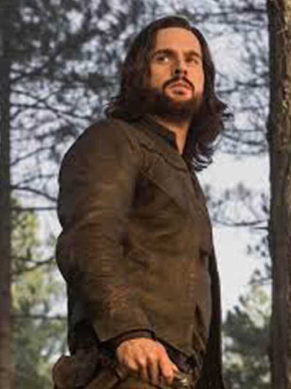 Da Vinci's Demons 2015 Tom Riley Brown Quilted Leather Jacket