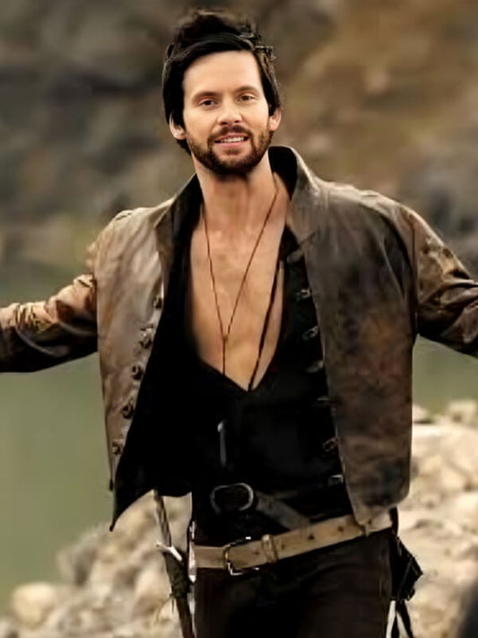 Da Vinci's Demons Season 2 Tom Riley Brown Leather jacket