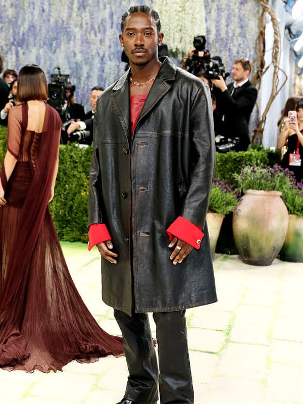 Damson Idris Met Gala 2026 Black Leather Coat