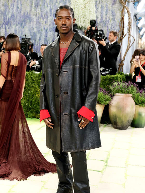 Damson Idris Met Gala 2026 Black Leather Coat