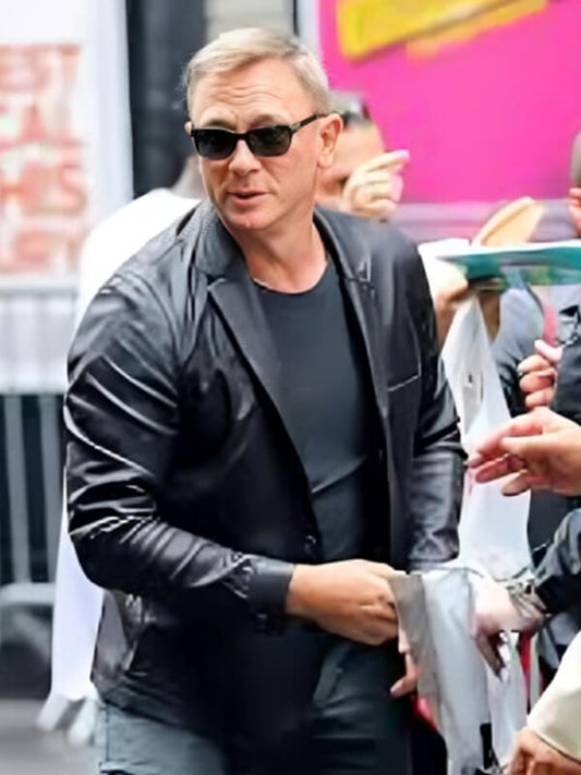 Daniel Caig Black leather Jacket