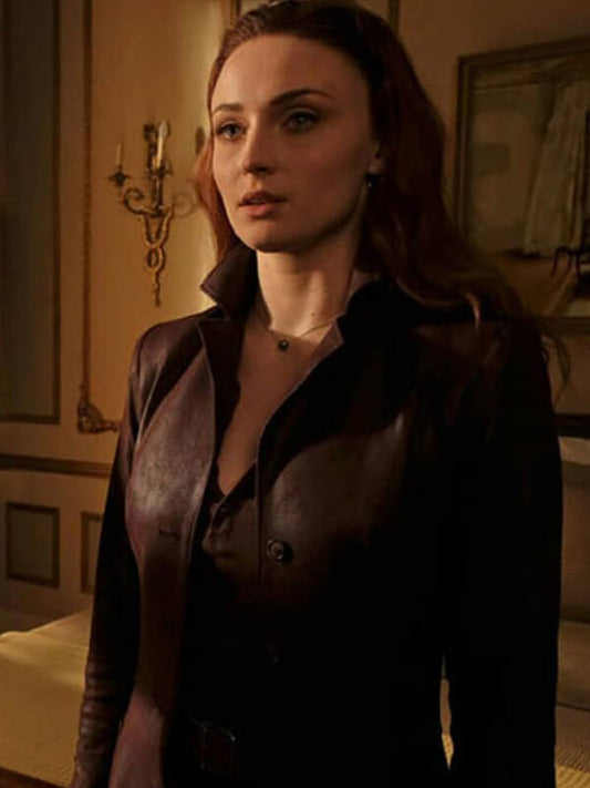 Dark Phoenix 2019 Sophie Turner Black Leather Jacket