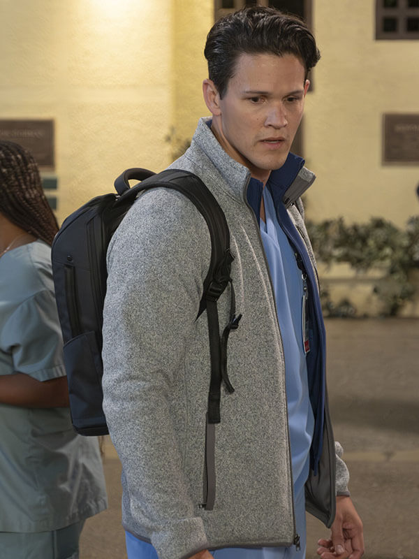 David Gridley Scrubs Season 01 Grey Wool Jacket